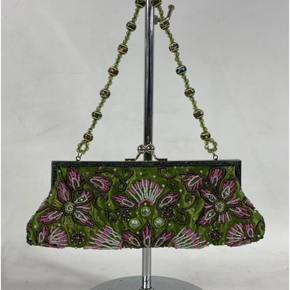 Vintage 1990 Era Fashion Express Beaded Going Out Purse - Picture 1 of 8